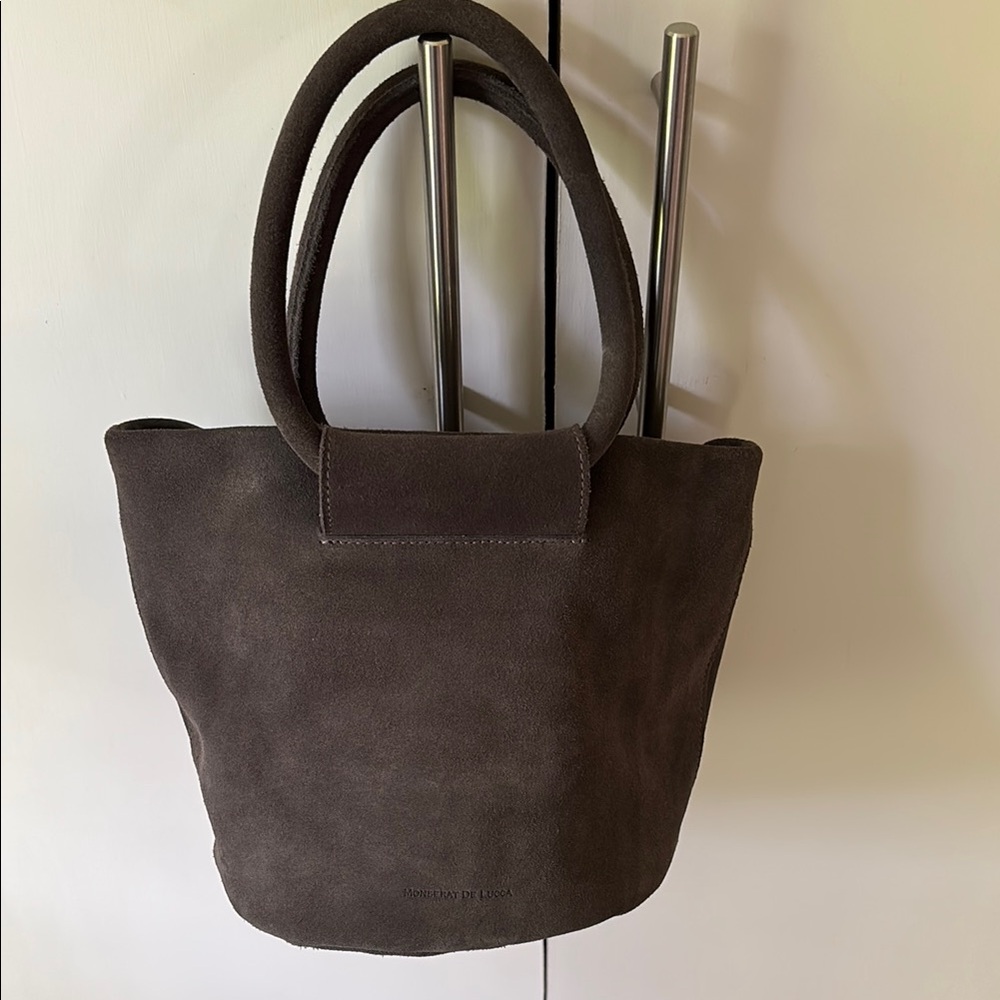 Monserat De Lucca Taupe Suede Tote Bag